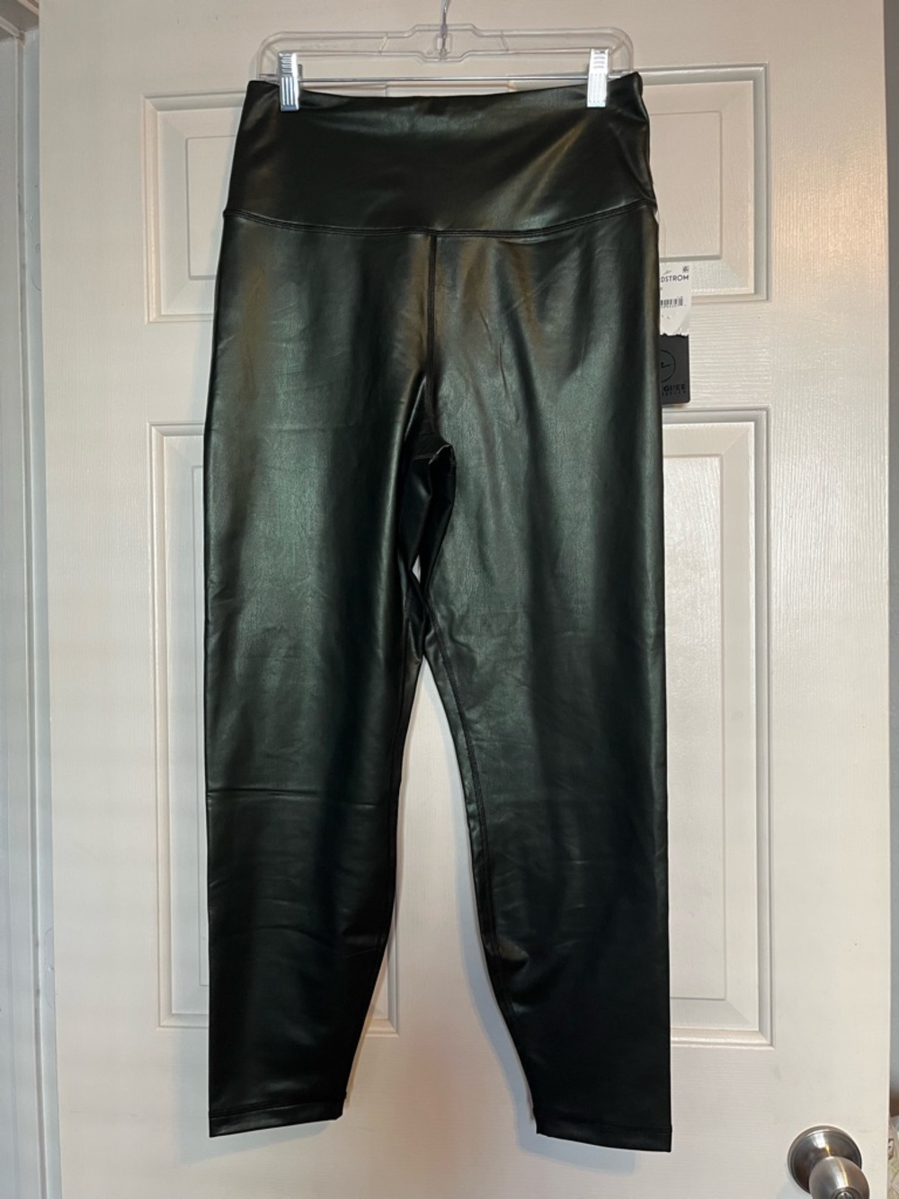 90 Degree By Reflex High-Rise Faux Leather Black Leggings - Picture 3 of 8